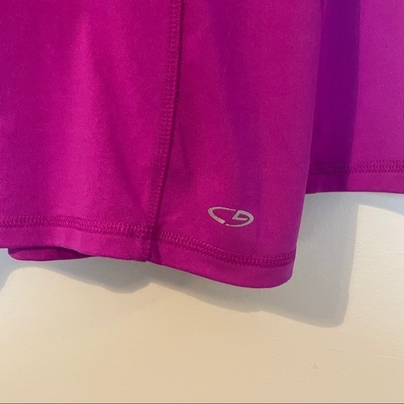 Champion Magenta Long Sleeve Zip Front Pullover Shirt - Picture 4 of 11